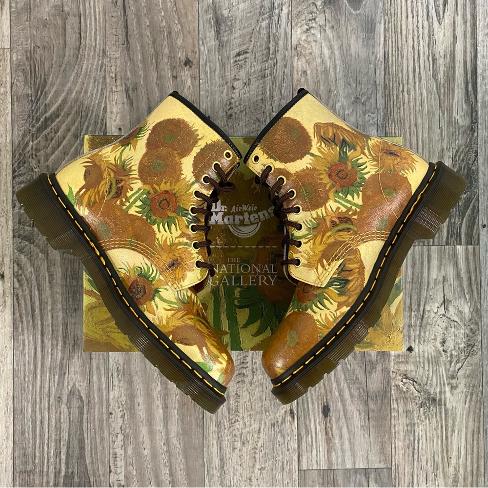 DR. MARTENS x The National Gallery 1460 Sunflowers Boots - Limited Edition